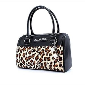 Lux De Ville Mini Atomic Tote Black Matte Leopard